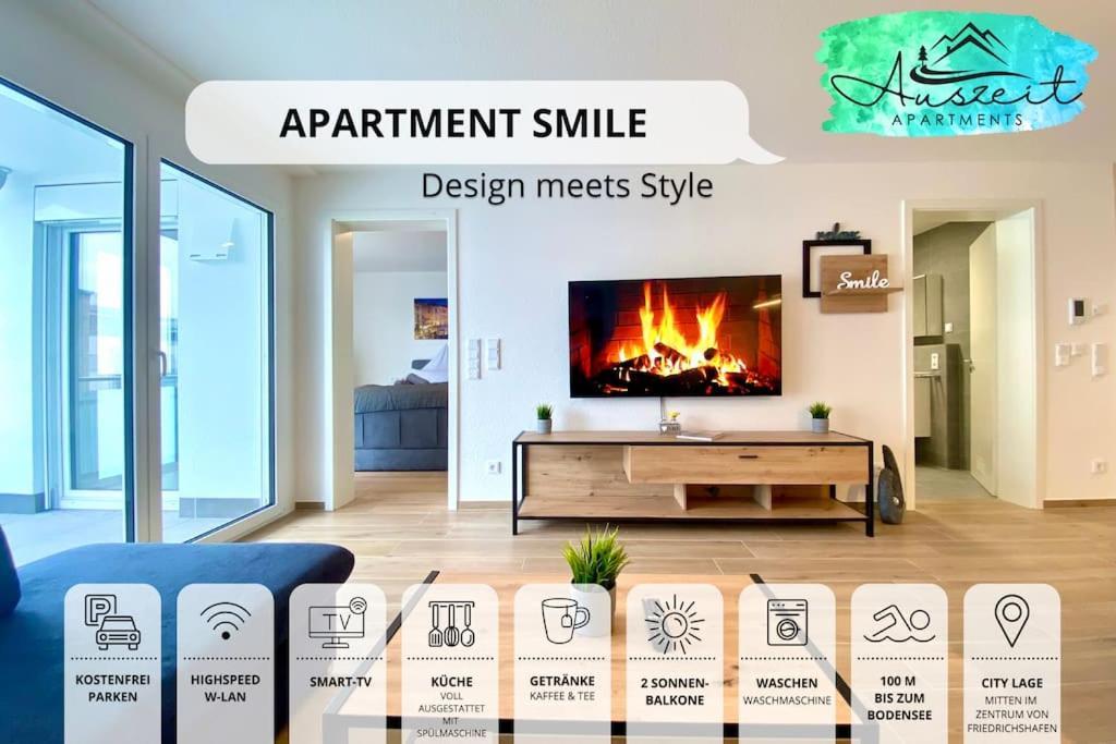 Auszeit Apartment Smile: Lakeside Retreat with Dual Balconies Friedrichshafen Exterior photo